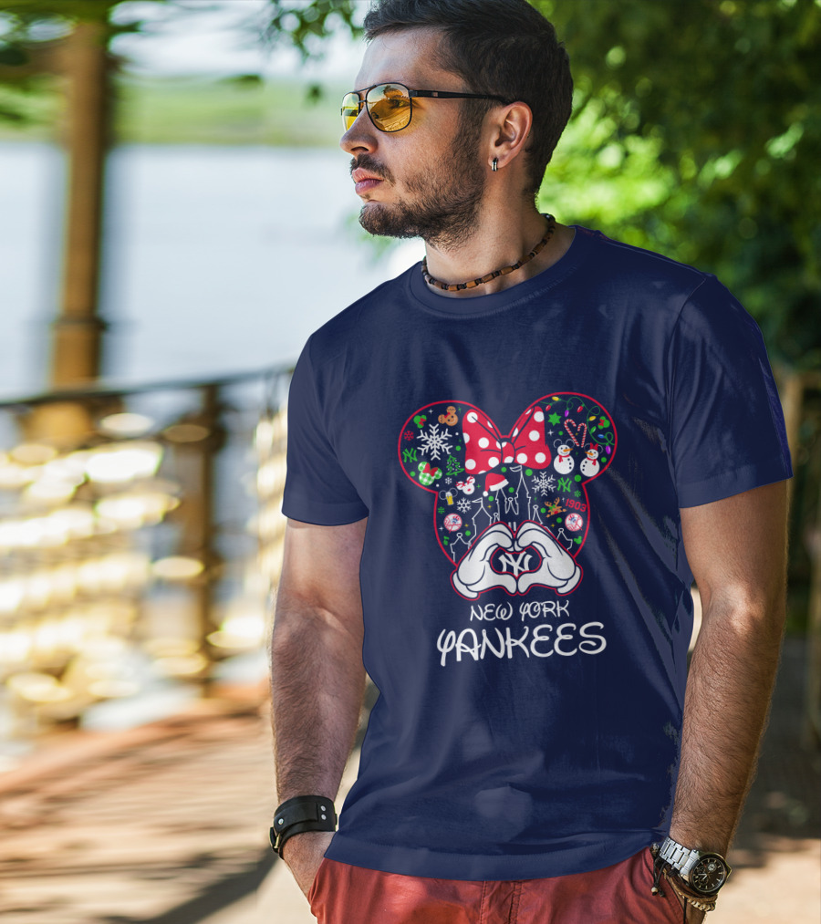 New York Yankees Festive Mouse Ears Holiday Edition T-Shirt