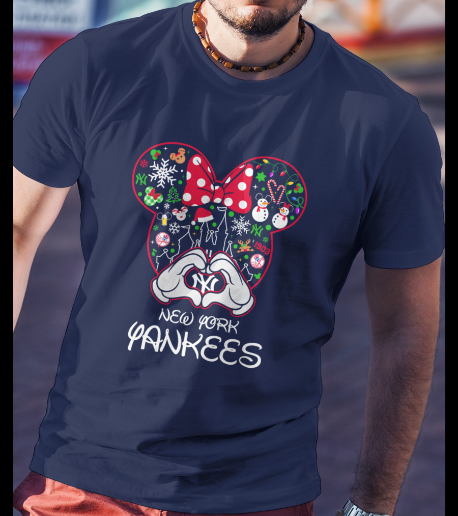 New York Yankees Festive Mouse Ears Holiday Edition T-Shirt