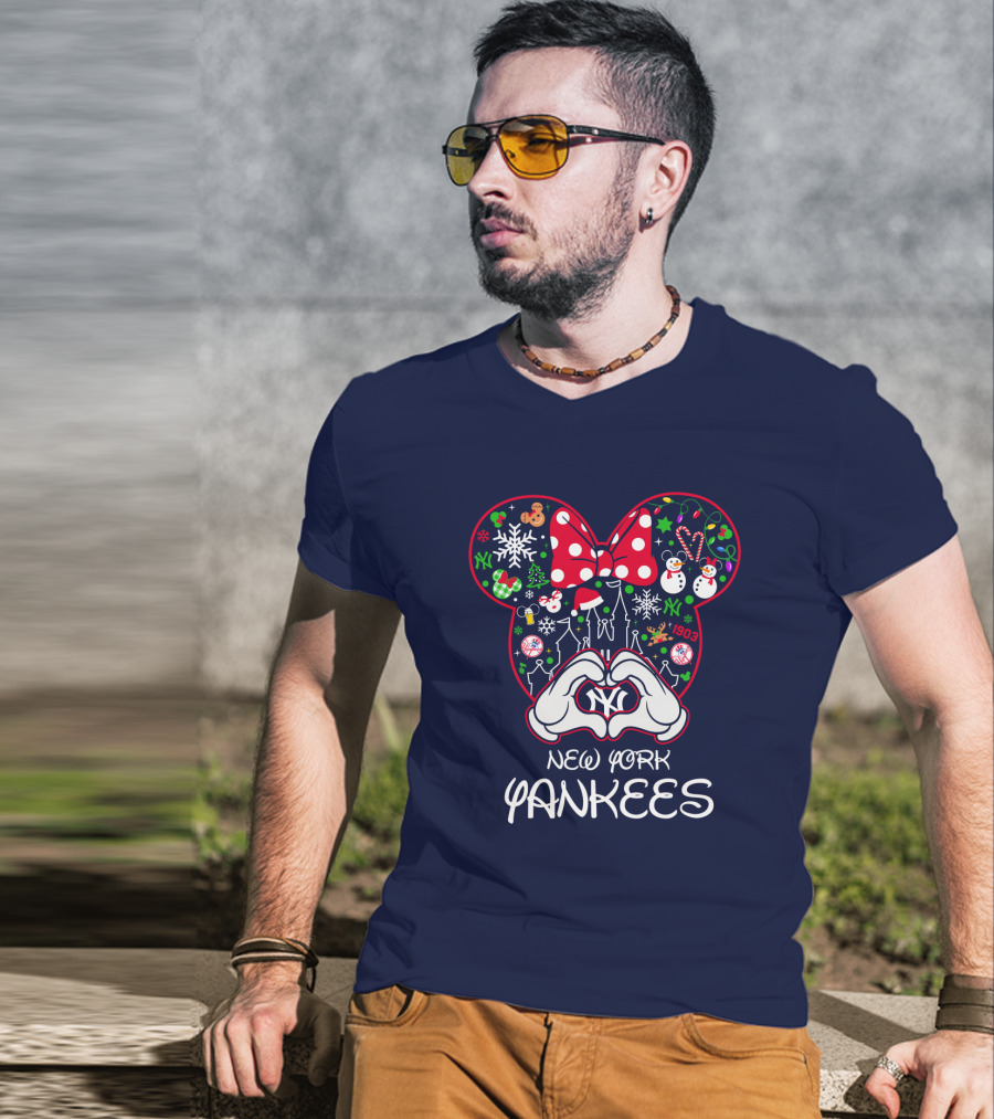 New York Yankees Festive Mouse Ears Holiday Edition T-Shirt