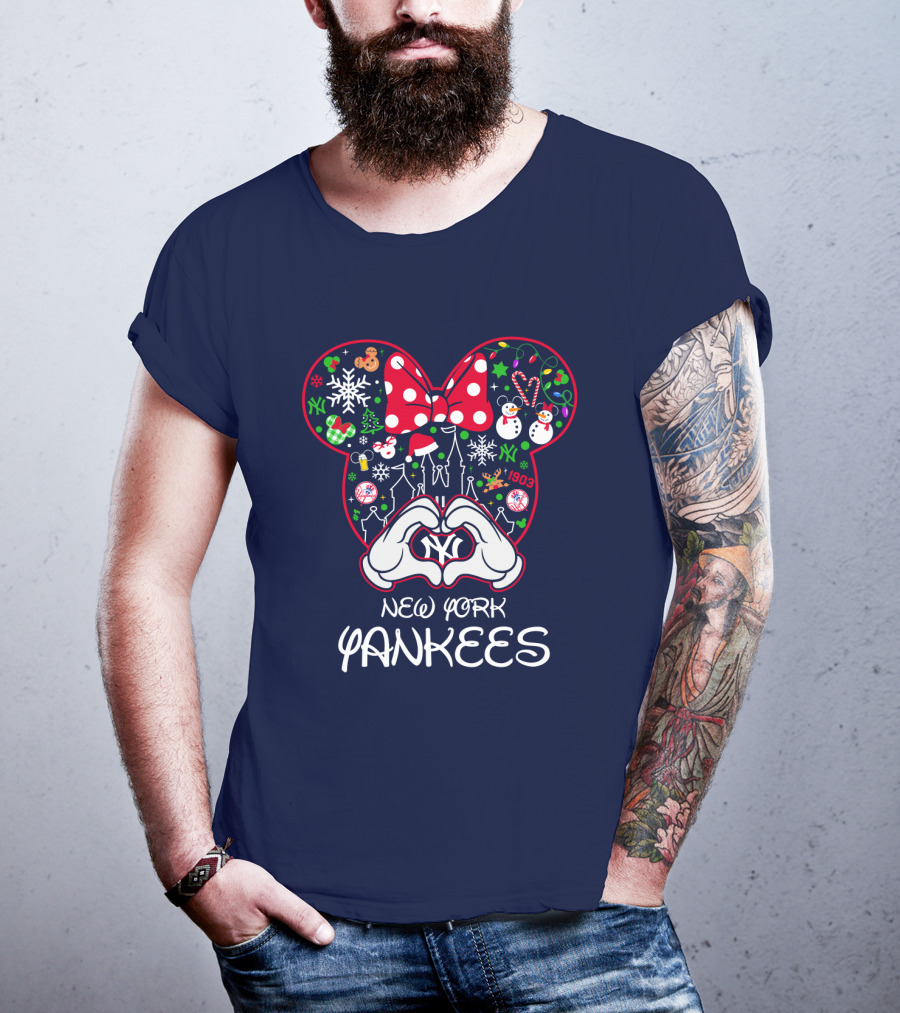 New York Yankees Festive Mouse Ears Holiday Edition T-Shirt