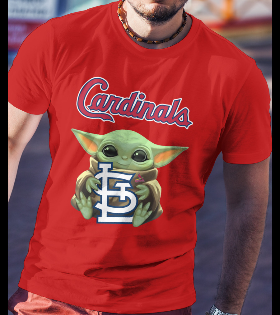 Cardinals Baby Yoda Holding St. Louis T-Shirt