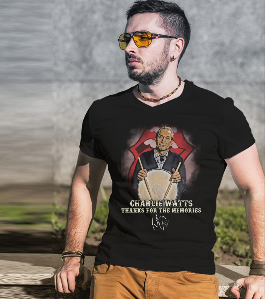 Charlie Watts Thanks For The Memories T-Shirt