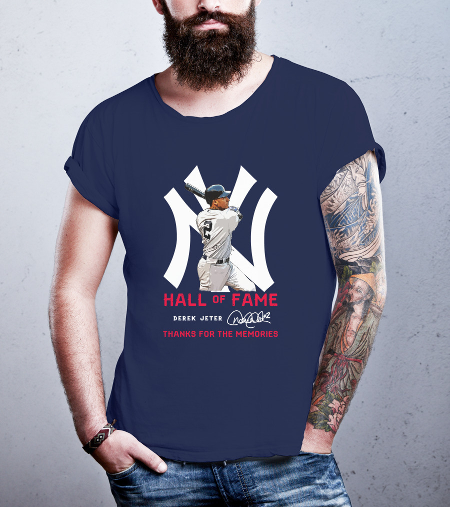 Derek Jeter Hall Of Fame Thanks For The Memories T-Shirt