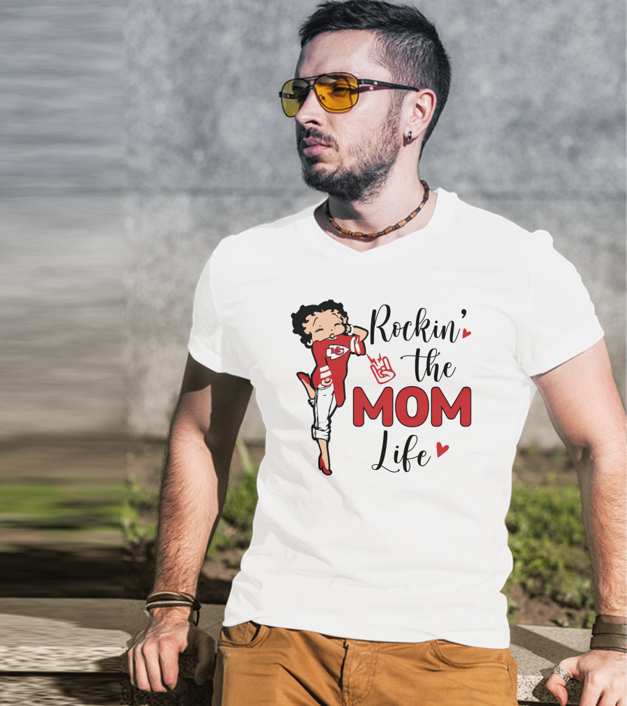 Rockin' The Mom Life Kansas City Football Fan Edition T-Shirt