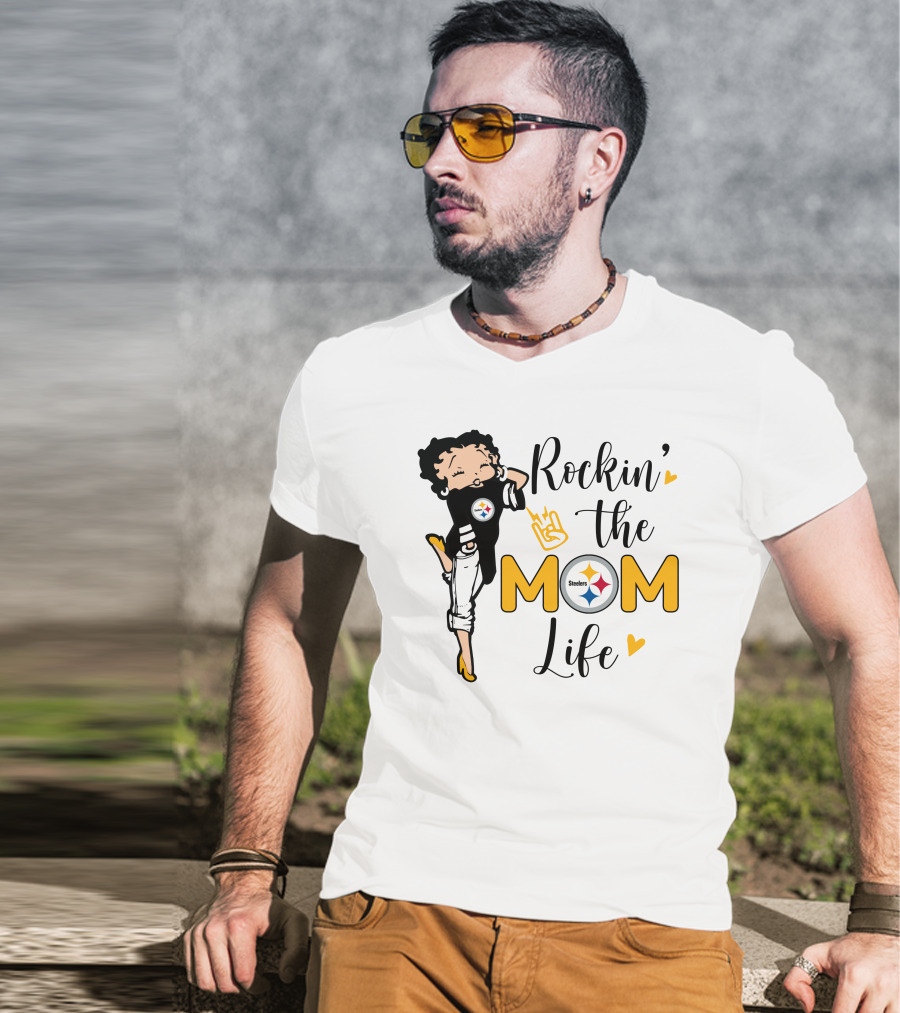 Rockin' The Mom Life Steelers T-Shirt