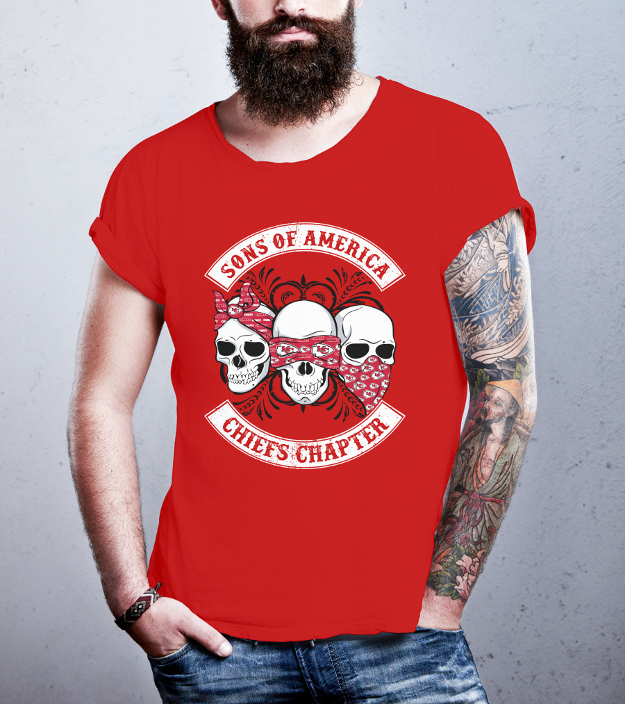 Sons Of America Chiefs Chapter Skulls T-Shirt