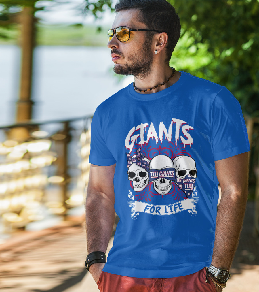 Giants Ny Giants Skulls For Life T-Shirt