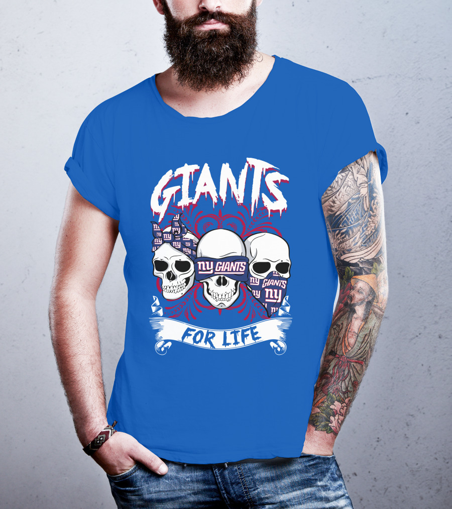 Giants Ny Giants Skulls For Life T-Shirt