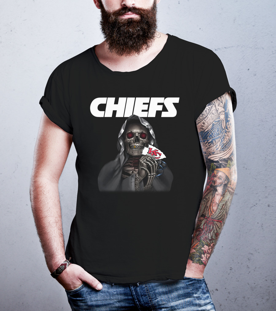 Chiefs Grim Reaper With Kc Arrowhead T-Shirt