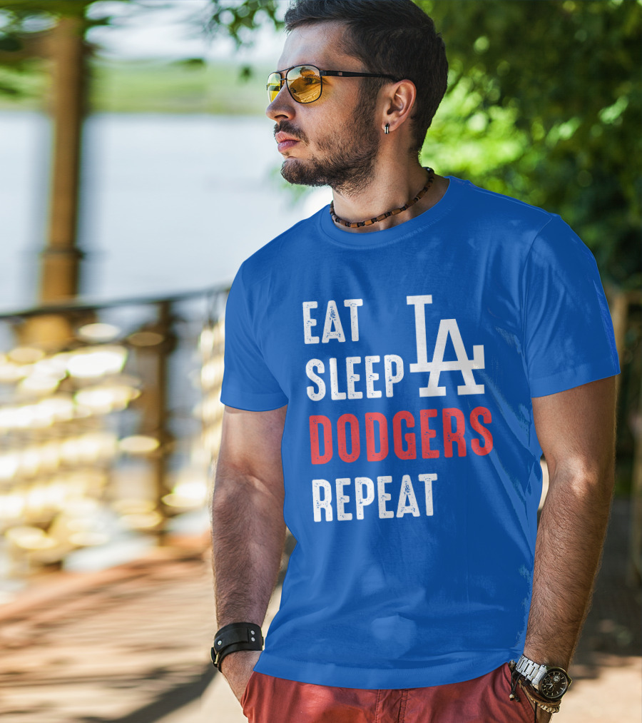 Eat Sleep Dodgers Repeat La T-Shirt
