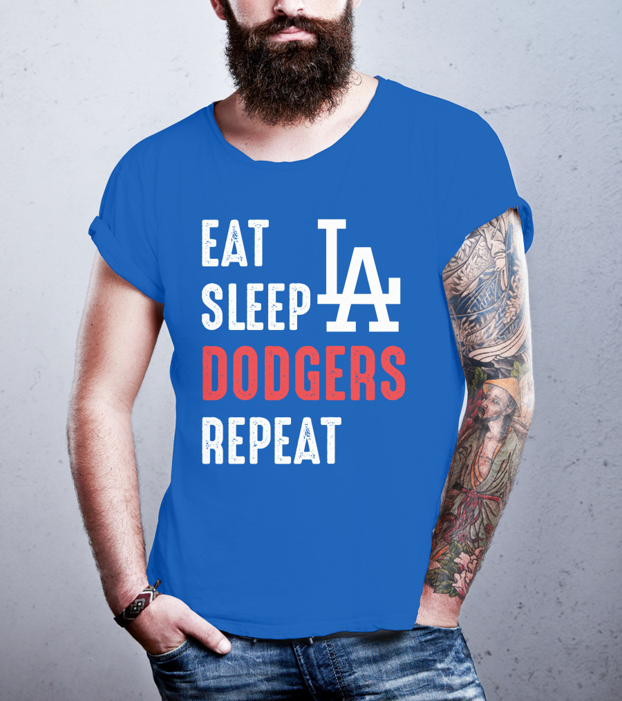 Eat Sleep Dodgers Repeat La T-Shirt