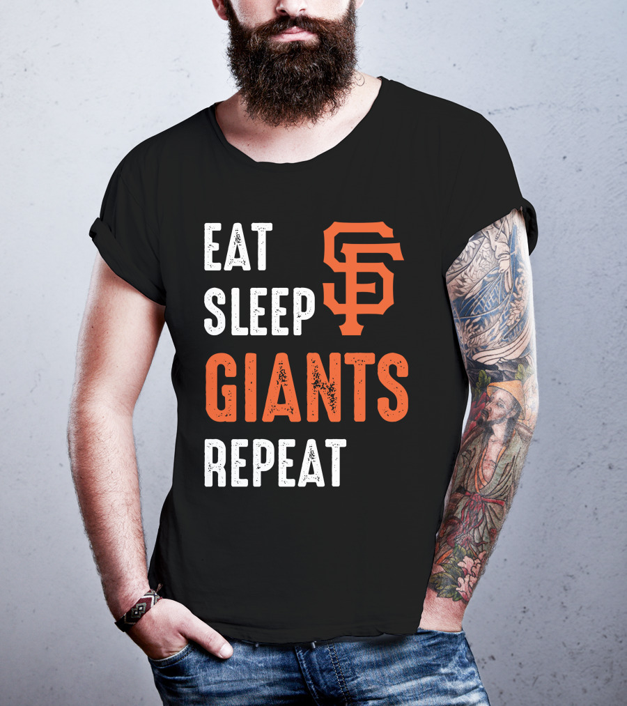Eat Sleep Giants Repeat Sf T-Shirt