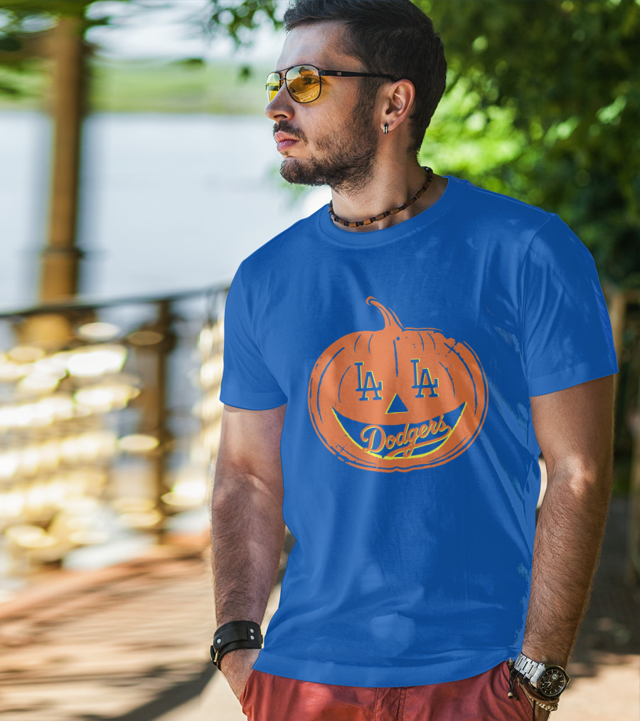 La Dodgers Halloween Pumpkin T-Shirt