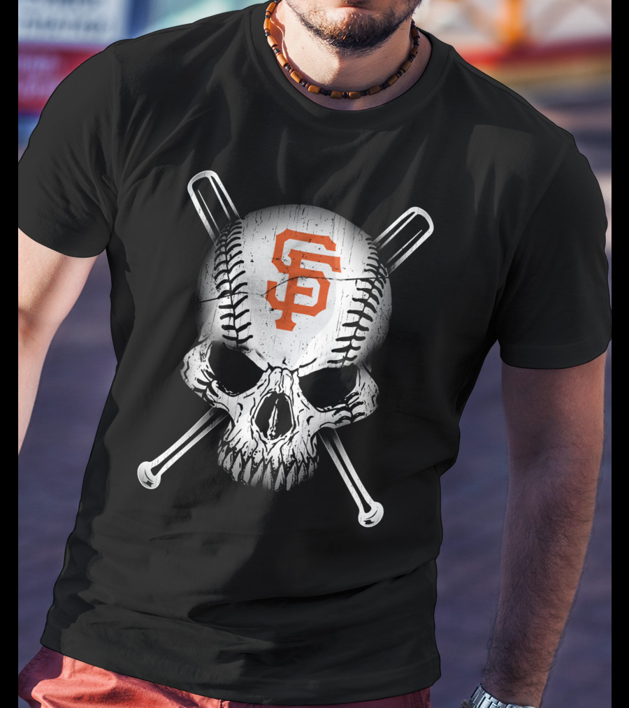 San Francisco Giants Skull Crossbones Baseball T-Shirt