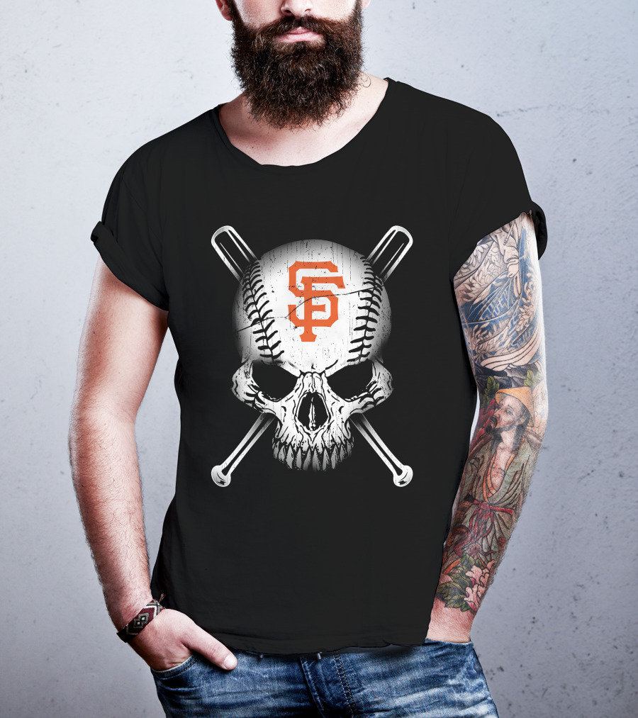 San Francisco Giants Skull Crossbones Baseball T-Shirt
