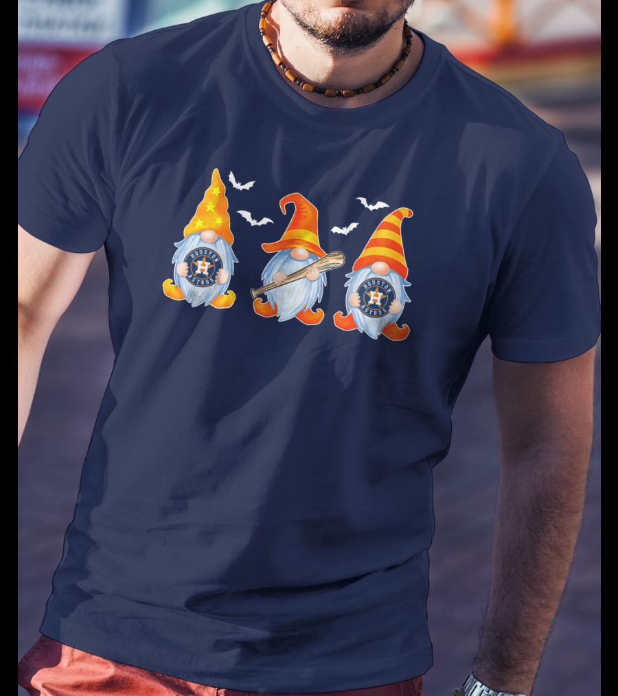 Houston Astros Halloween Gnome Trio T-Shirt