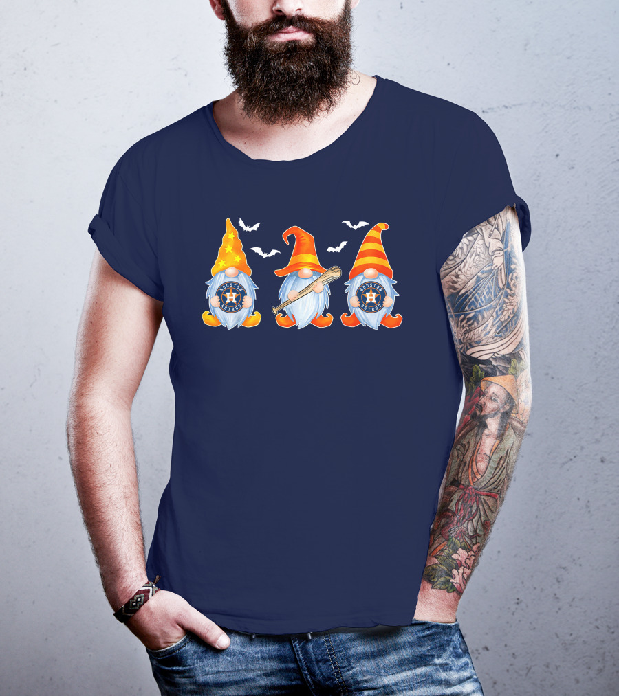 Houston Astros Halloween Gnome Trio T-Shirt