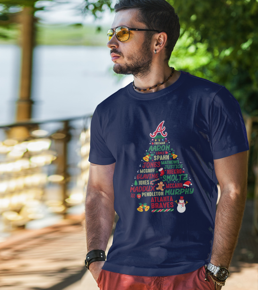 Atlanta Braves Christmas Tree T-Shirt