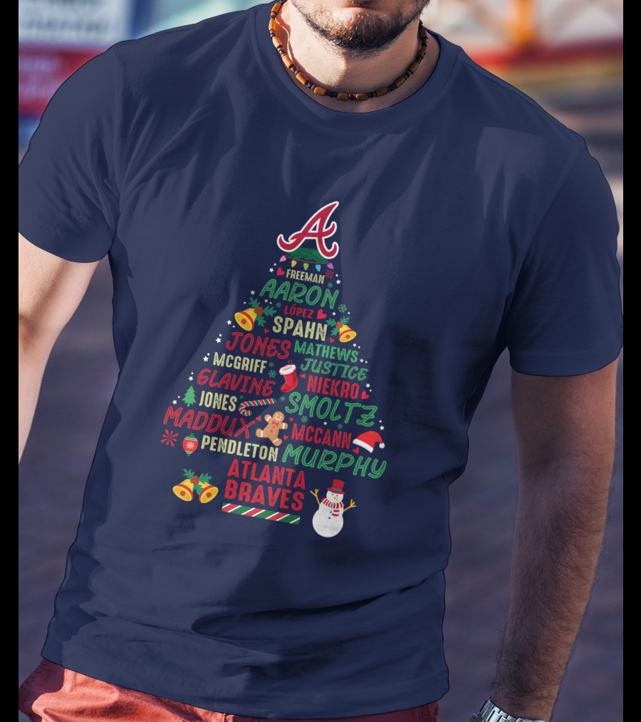 Atlanta Braves Christmas Tree T-Shirt