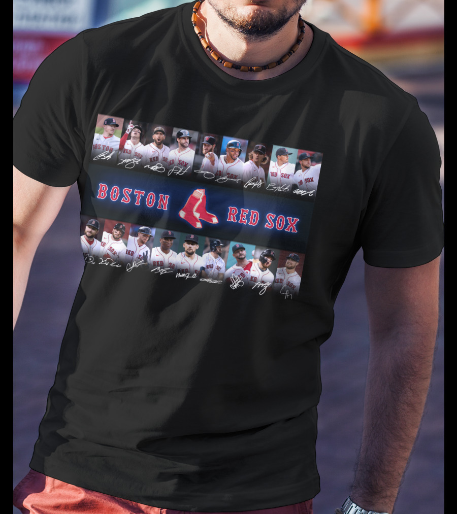 Boston Red Sox Players Autographs Collection T-Shirt