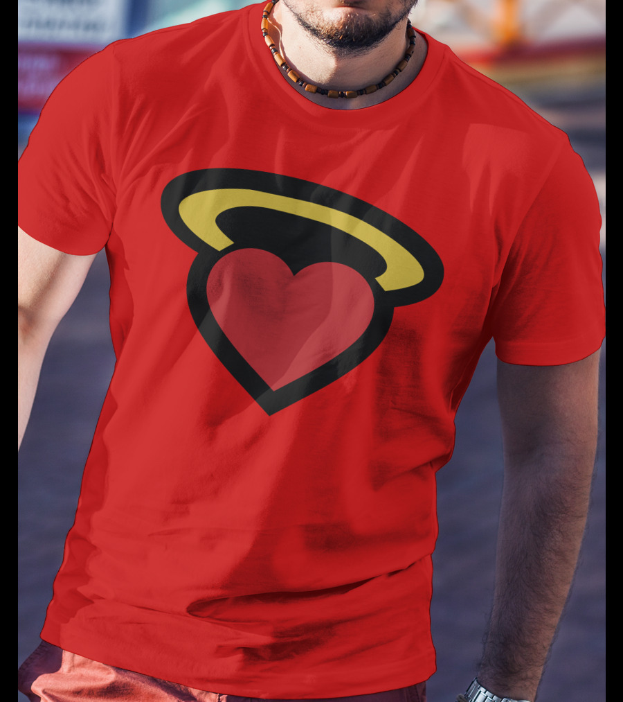Poppin Store Miami Heat Heart Halo T-Shirt