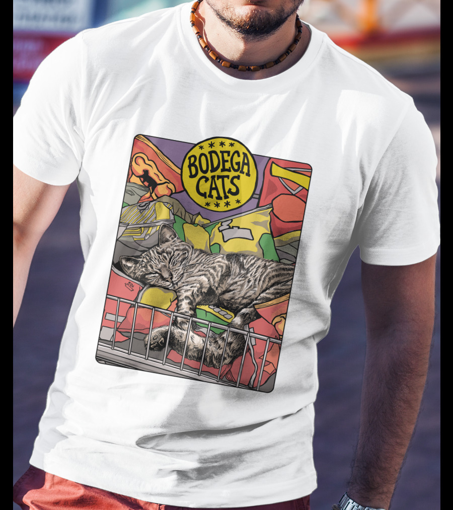 Bodega Cats Chips Grocery Aisle Nap T-Shirt
