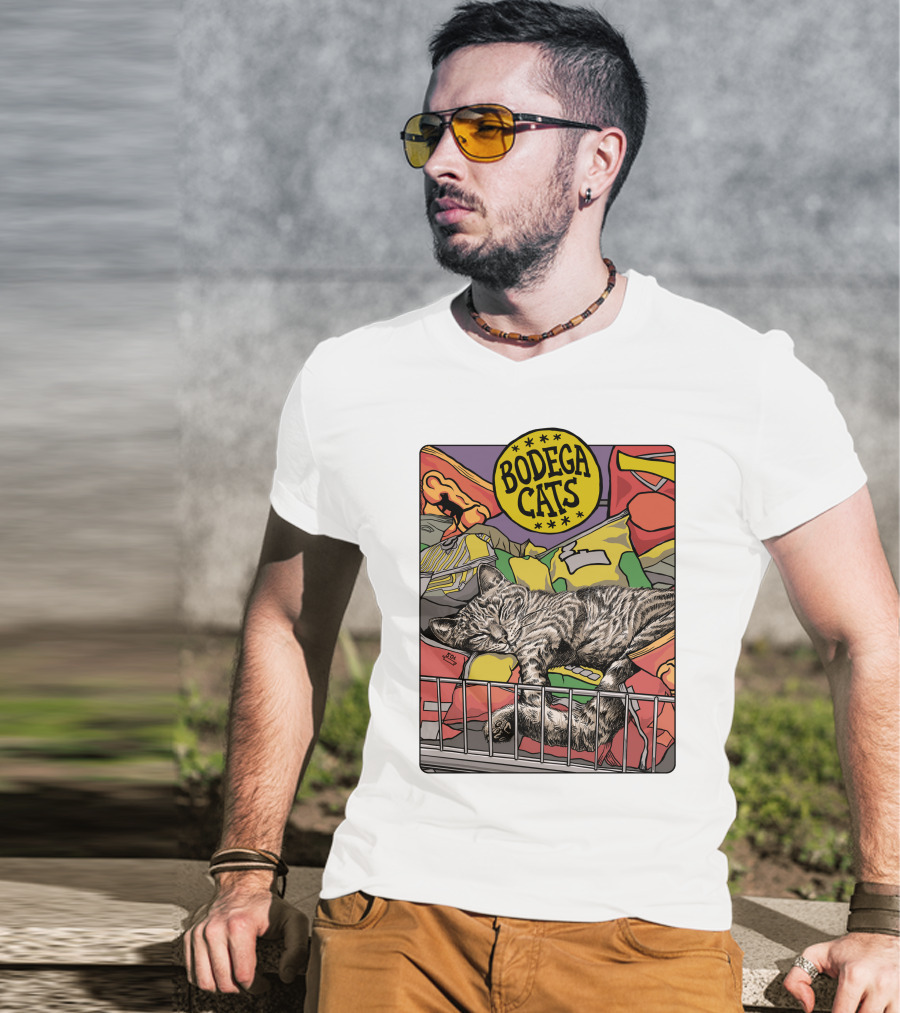 Bodega Cats Chips Grocery Aisle Nap T-Shirt