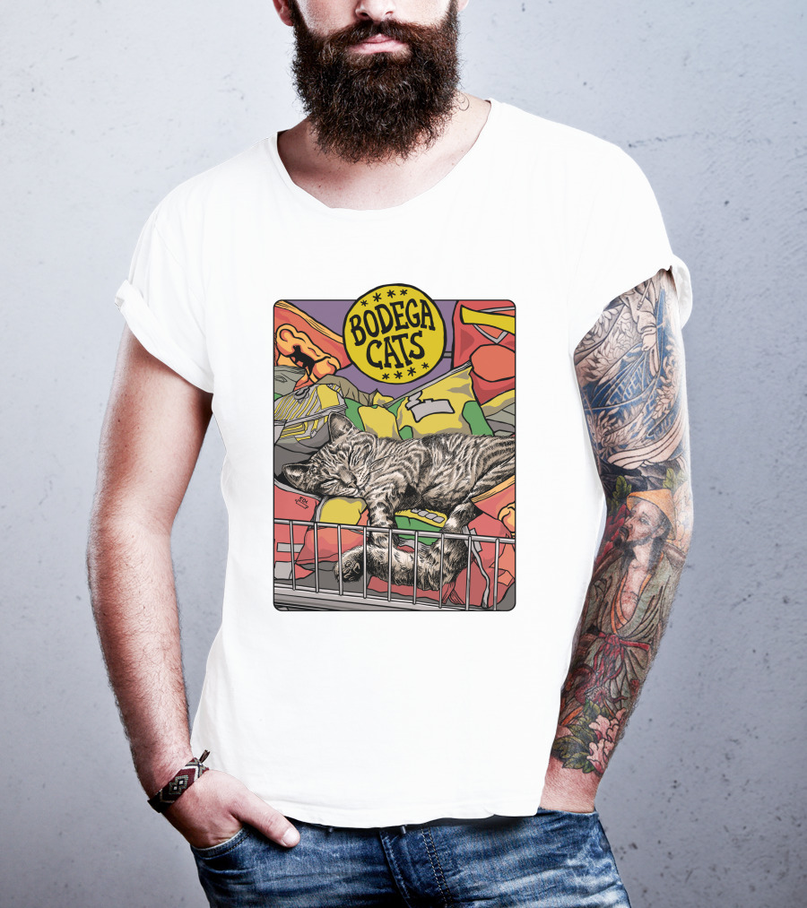 Bodega Cats Chips Grocery Aisle Nap T-Shirt