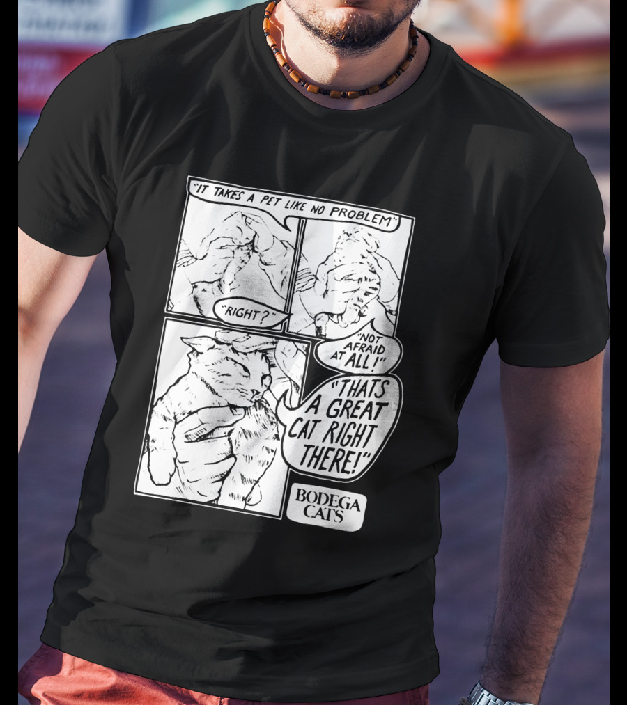 Bodega Cats That's A Great Cat Right There Comic Strip T-Shirt
