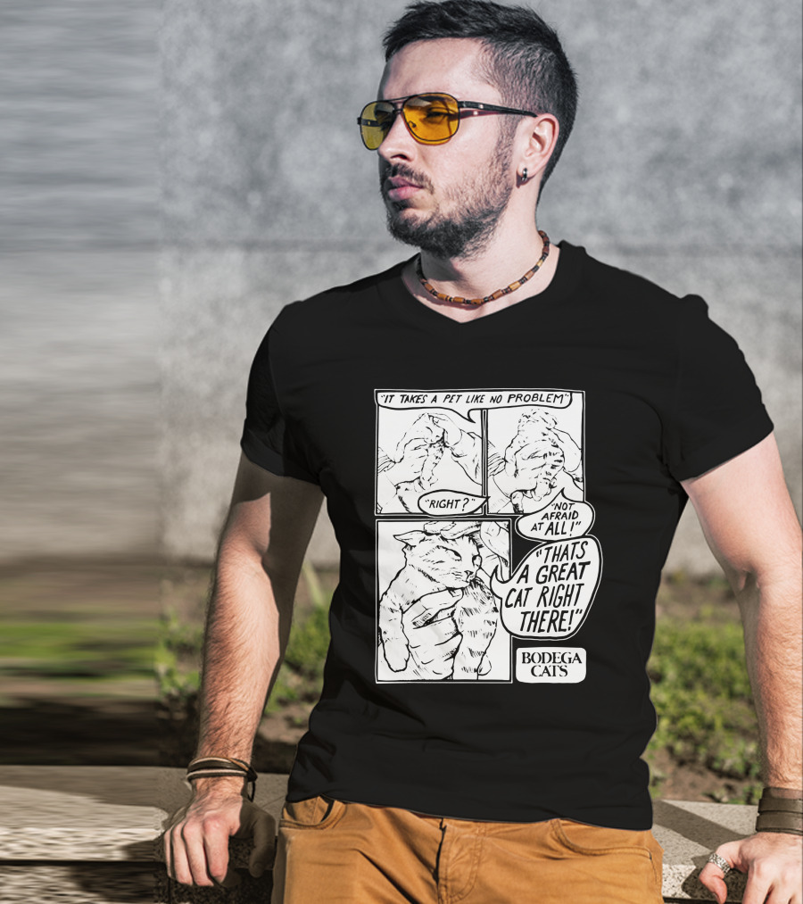 Bodega Cats That's A Great Cat Right There Comic Strip T-Shirt