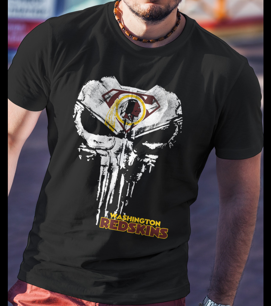Washington Redskins Superman Punisher T-Shirt