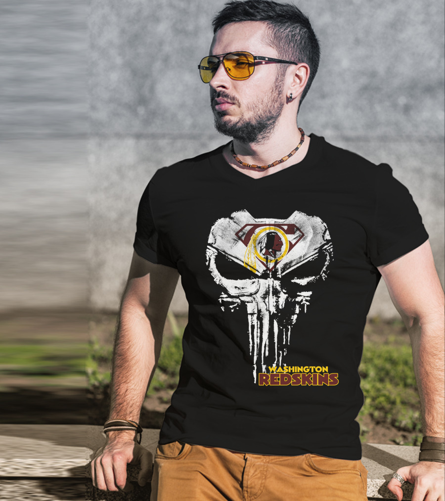 Washington Redskins Superman Punisher T-Shirt