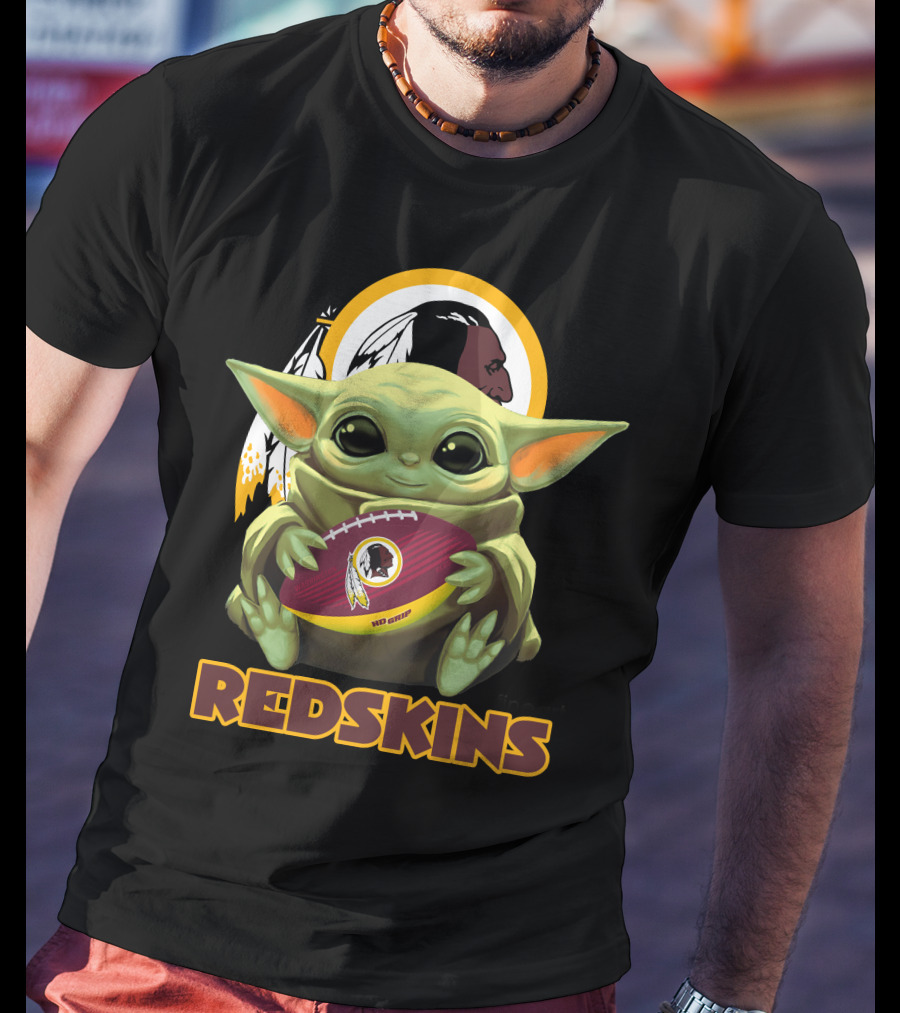 Redskins Football With Baby Grogu T-Shirt