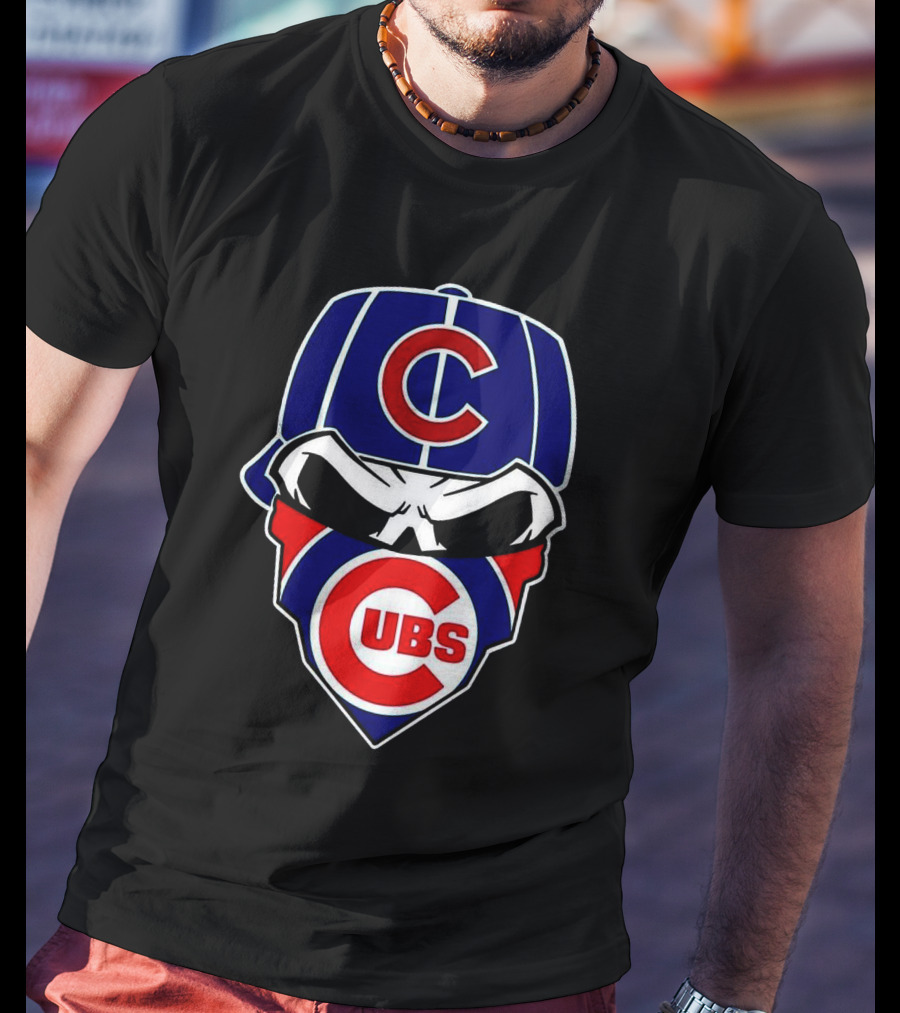 Cubs Skull Bandana Baseball Cap T-Shirt