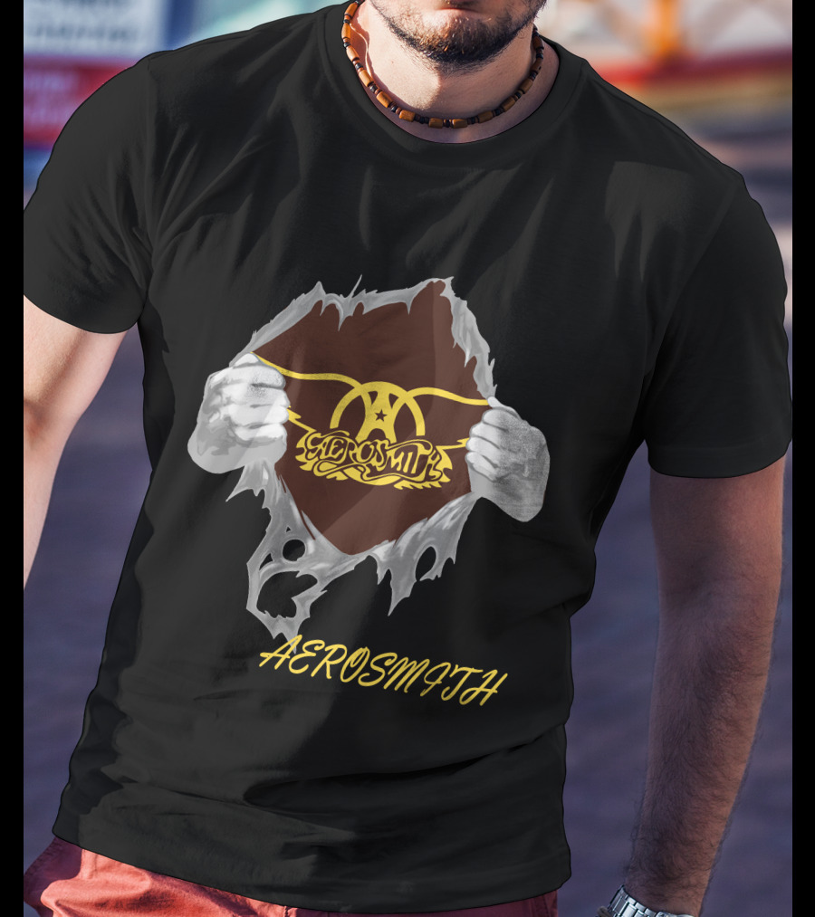 Aerosmith Logo Ripped T-Shirt