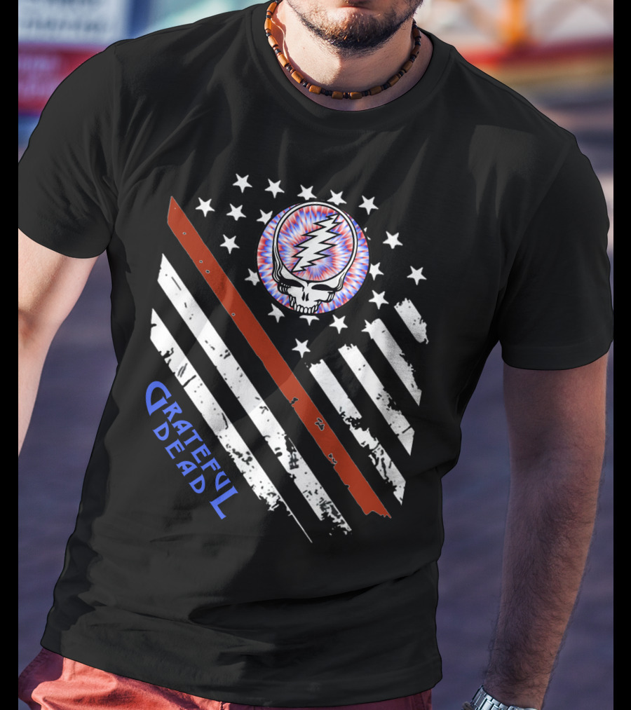Grateful Dead Steal Your Face Stars And Stripes American Flag T-Shirt