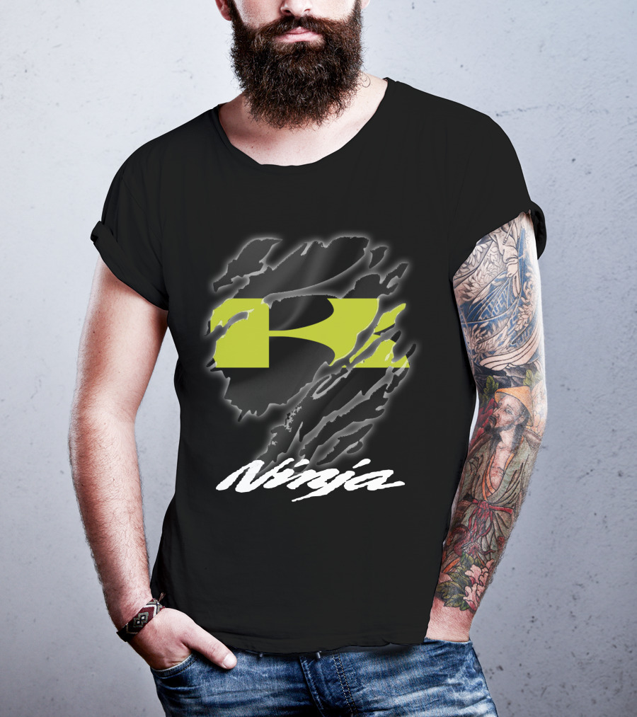 Ripped R Icon With Stylized Ninja T-Shirt