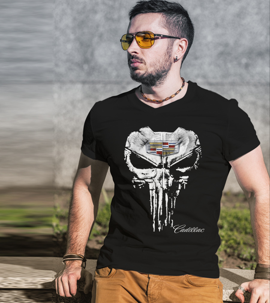 Cadillac Punisher Logo Design Cad07 T-Shirt