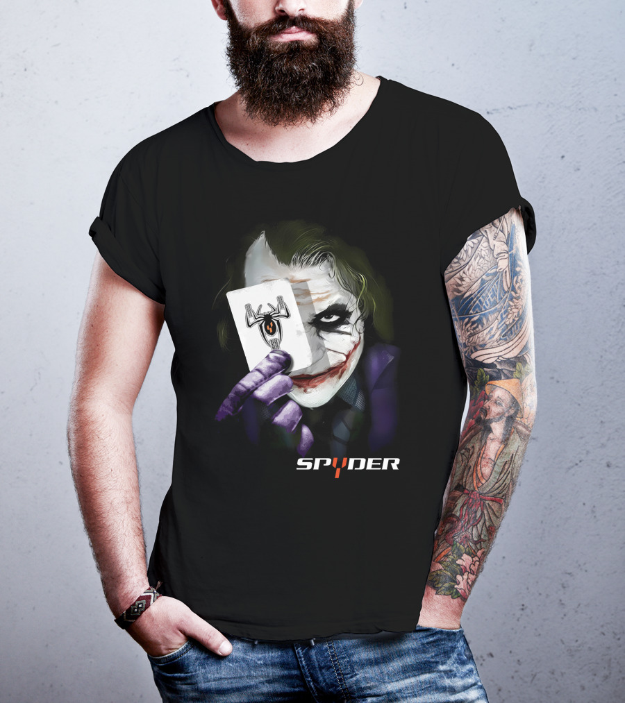 Spyder Joker Playing Card Dark Theme T-Shirt