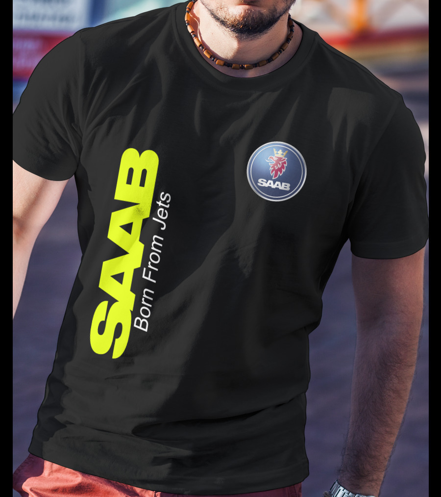 Saab Born From Jets Logo T-Shirt