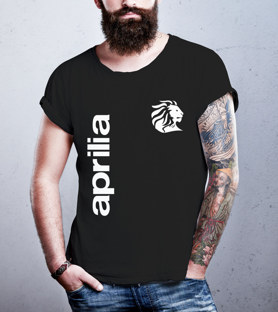 Aprilia 01 Lion Motif Vertical T-Shirt
