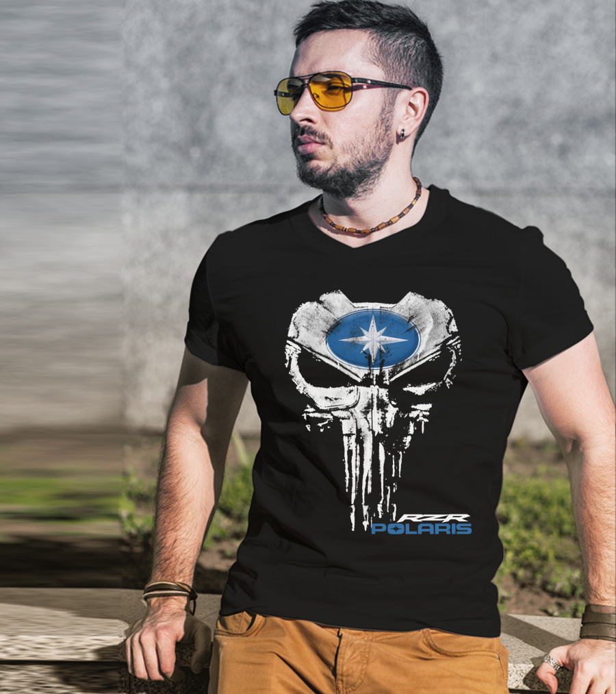 Rzr 06 Polaris Star Emblem Skull T-Shirt