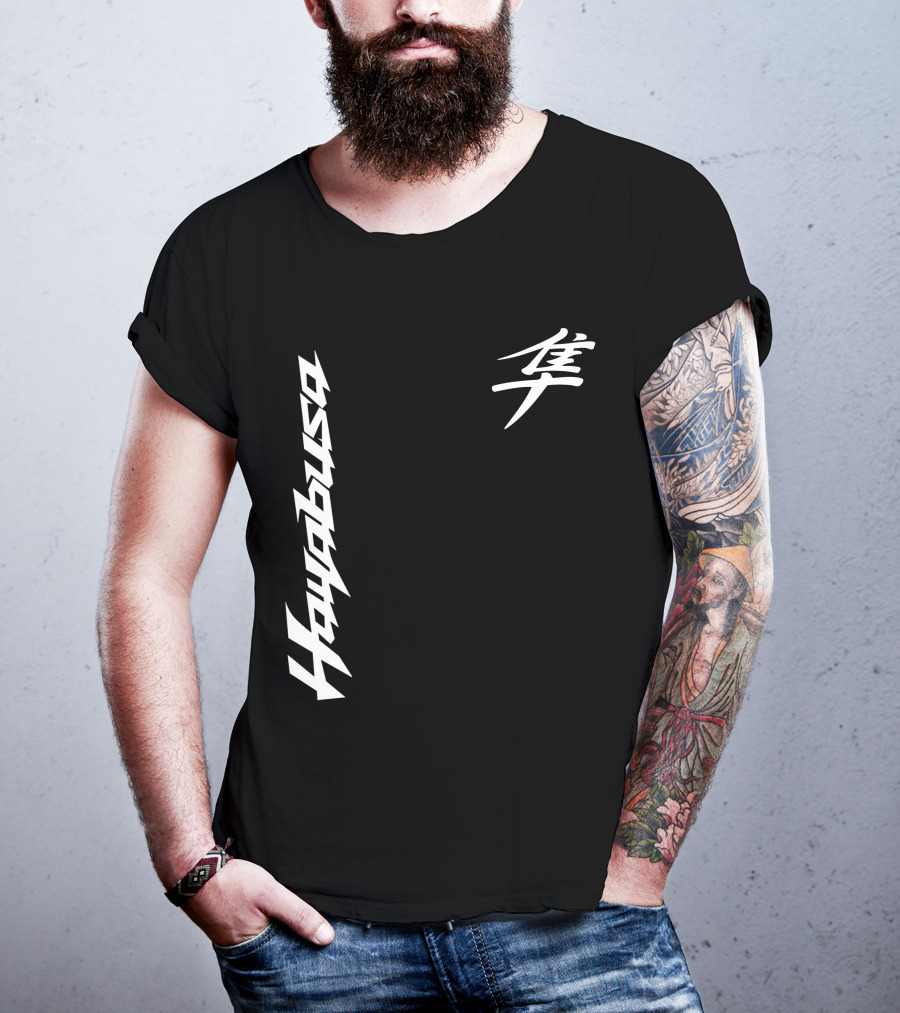 Hayabusa 01 Japanese Kanji Moto Racing T-Shirt