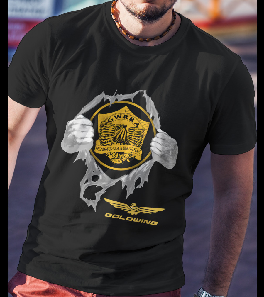 Gwrra Goldwing Friends Fun Safety Knowledge Est. 1977 Eagle T-Shirt