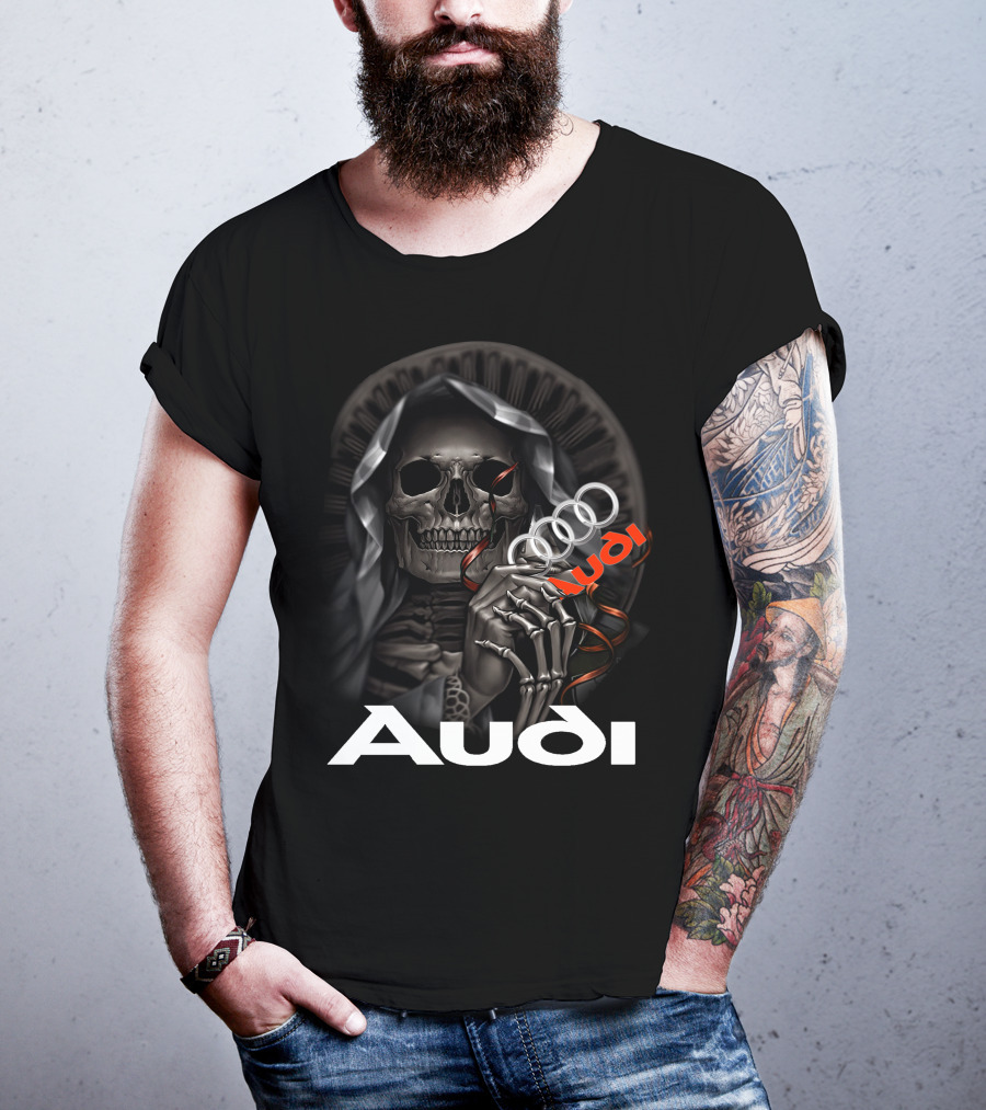 Audi Skull Grim Reaper Holding Rings T-Shirt
