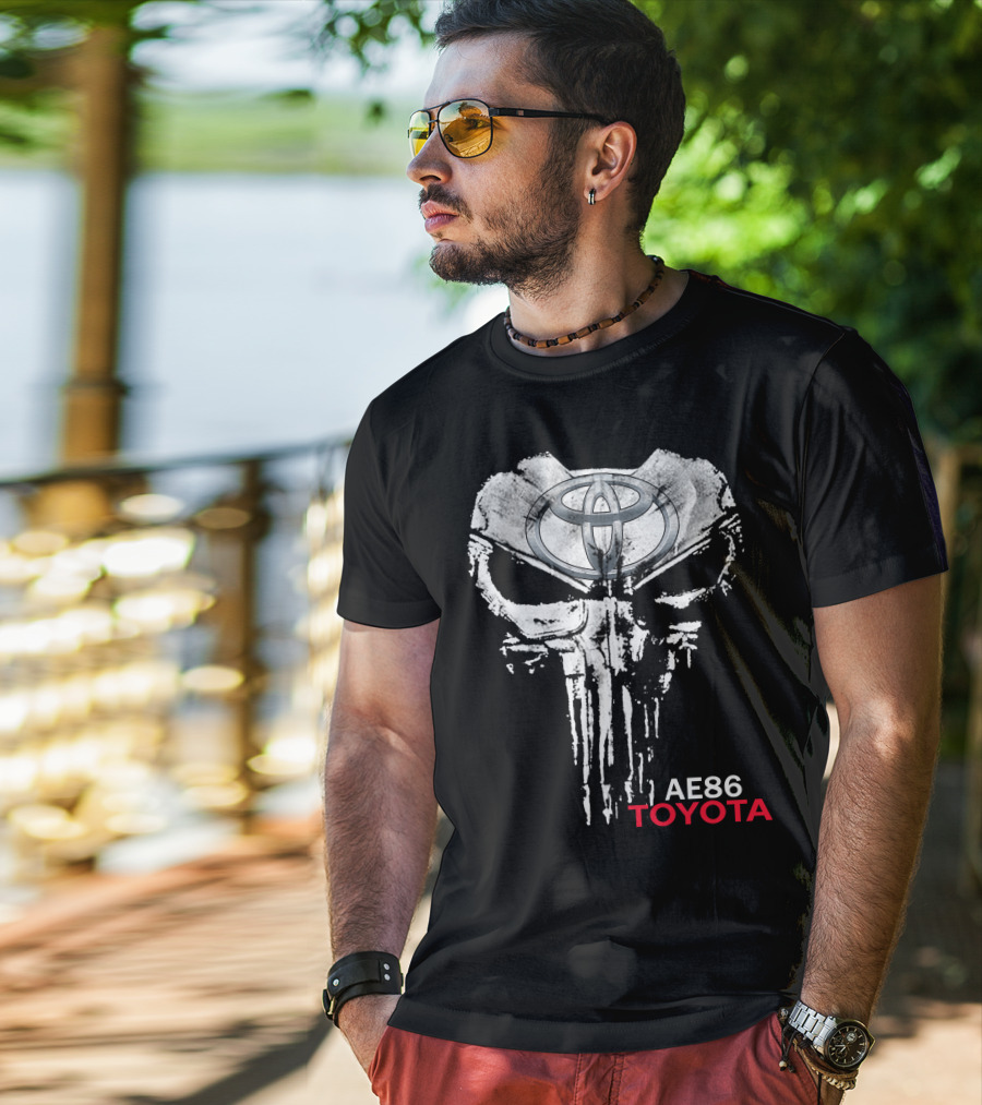 Ae86 Toyota Punisher Skull T-Shirt