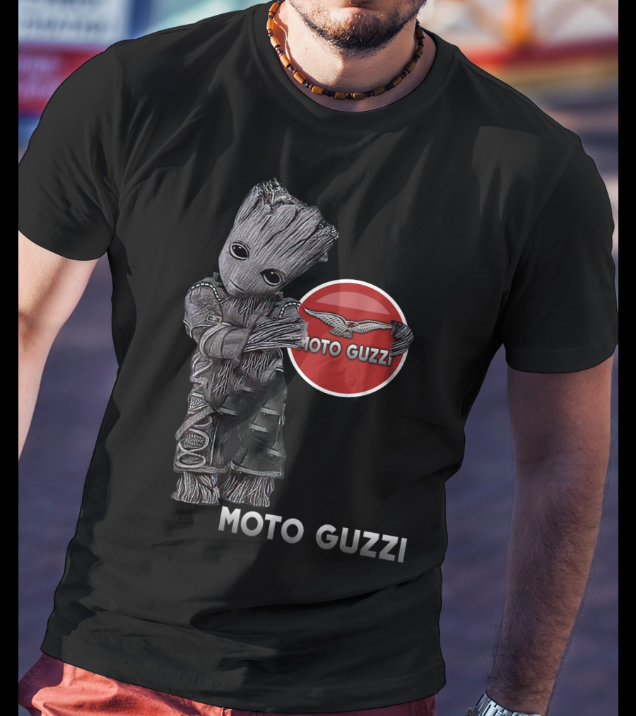Moto Guzzi Groot Guardians Of The Galaxy Crossover T-Shirt