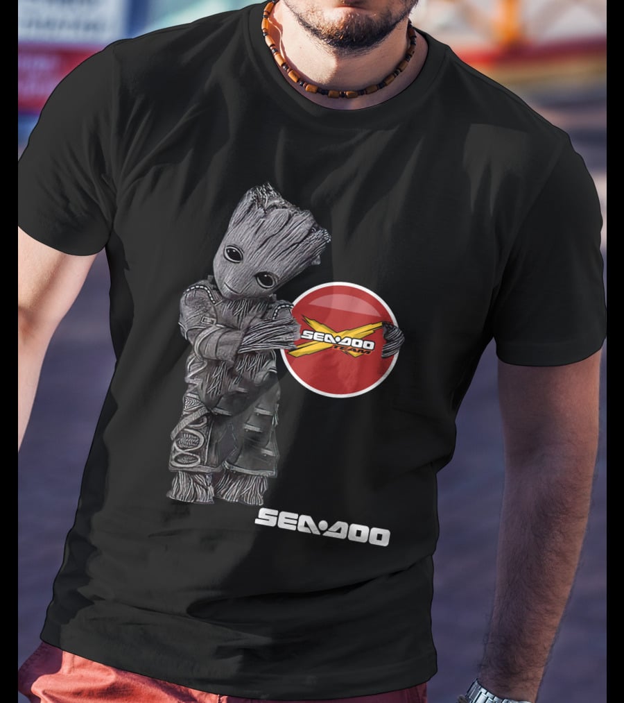 Seadoo 07 Guardians Of The Galaxy Character Holding Red X Symbol T-Shirt