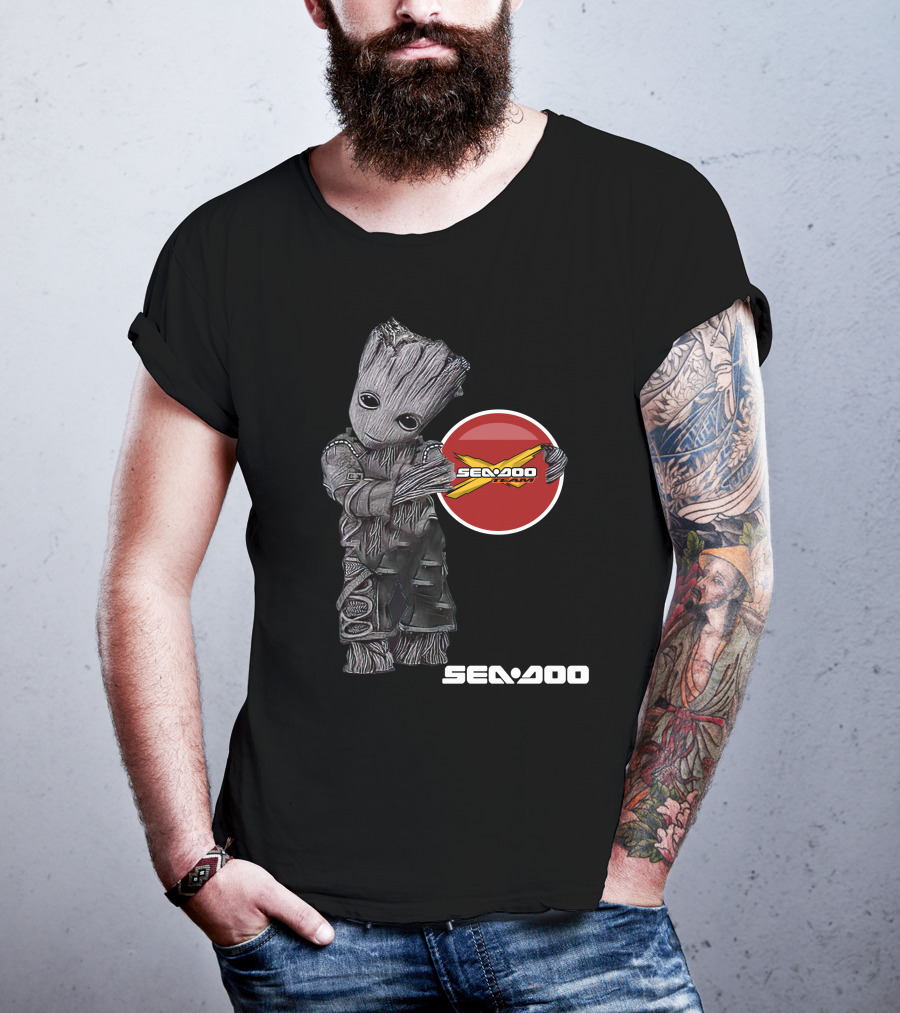 Seadoo 07 Guardians Of The Galaxy Character Holding Red X Symbol T-Shirt