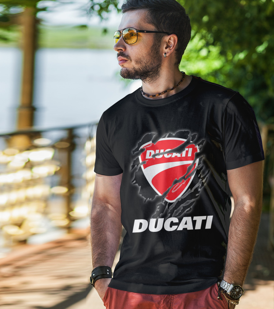 Ducati Logo Red Shield Moto Enthusiast T-Shirt
